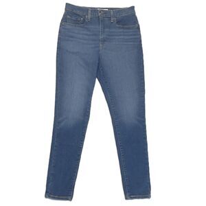 Levi's 720 High Rise Super Skinny Womens 30 Jeans Stretch Blue Denim (30x28)